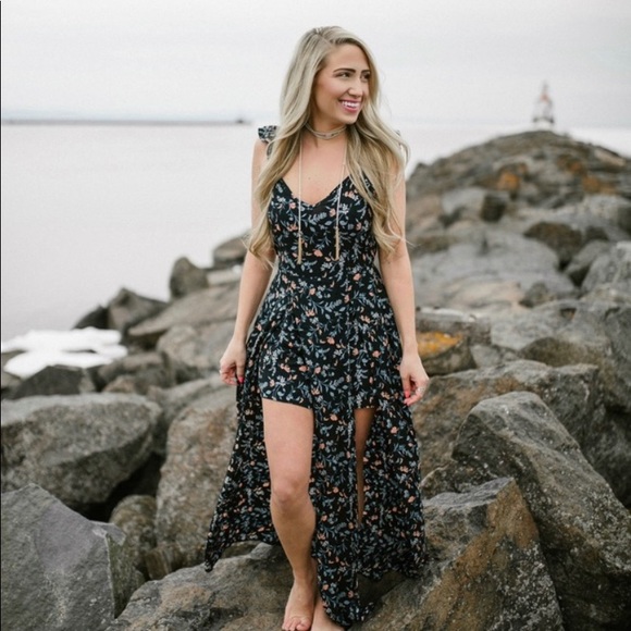 ✨adorable floral romper maxi✨ - Picture 3 of 4